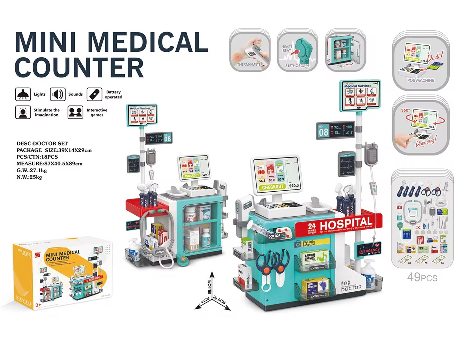 Mini Medical Counter - Doctor Toy